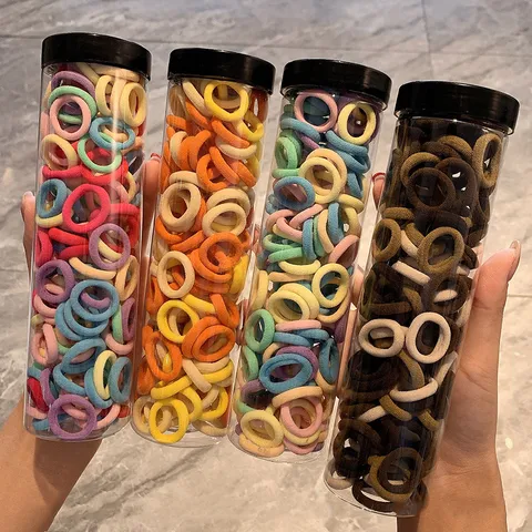 Seamless Kids Hair Elastic Bands High Elasticity Macaron Colors Hair Ties For Girls Baby Ponytail Holders Hair Accessories
