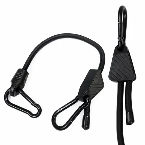 Outdoor Camping Elastic Luggage Strap Adjustable Bungee Cord With Plastic Buckle And Metal Hook For Cargo Fixing