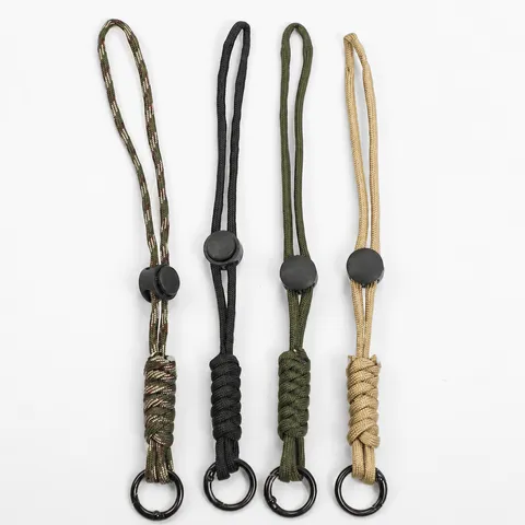 Cordón de Muñeca de Paracord Táctico EDC Multiusos Trenzado Anticaída Cuerda de Mano para Teléfono Llaves Linterna Equipo de Deporte al Aire Libre