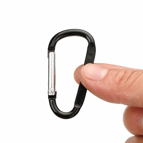 Moschettone in Lega di Alluminio a Forma de D Mini Gancio a Molla Portachiavi Leggeri Accessori Sportivi da Campeggio e Trekking all'Aperto