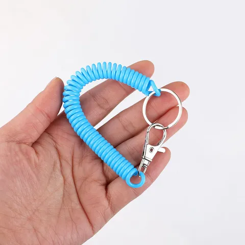 Portachiavi A Spirale In Plastica Colorata Anello Chiavi Cavo Telefono