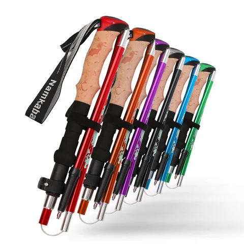 Namkabaw Ultraleicht Aluminiumlegierung Faltbarer Trekkingstock Verstellbarer Wanderstock Für Outdoor-Sportarten