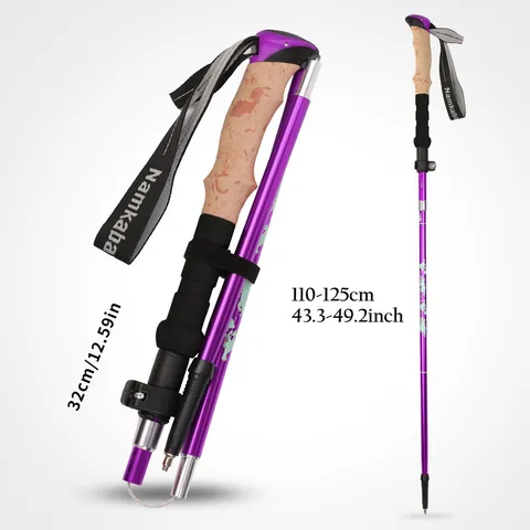 Namkabaw Ultraleicht Aluminiumlegierung Faltbarer Trekkingstock Verstellbarer Wanderstock Für Outdoor-Sportarten