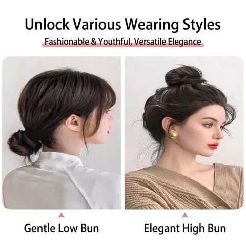 Natural Fluffy Messy Bun Hair Piece Synthetic High Temperature Fiber Hair Scrunchie Chignon Extension Updo Hairpiece For Women Volume Enhancing Accessory