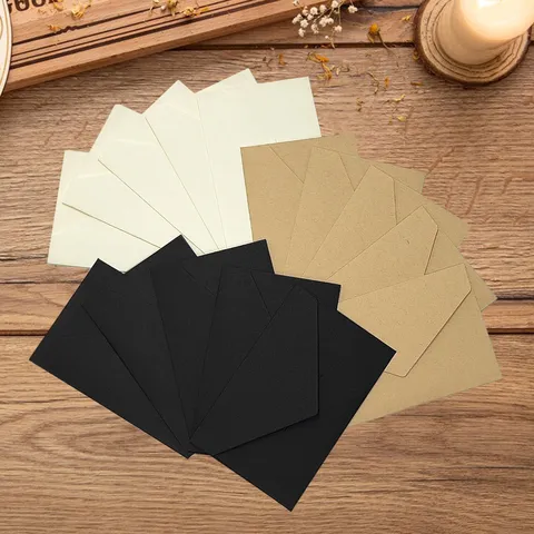 Sobres Vintage de Papel Kraft Minimalista Estilo Occidental Para Invitaciones Boda Fiesta Tarjetas de Felicitación Portatarjetas