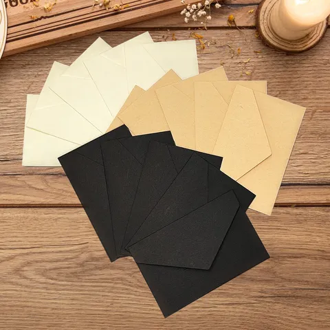 Sobres Vintage de Papel Kraft Minimalista Estilo Occidental Para Invitaciones Boda Fiesta Tarjetas de Felicitación Portatarjetas