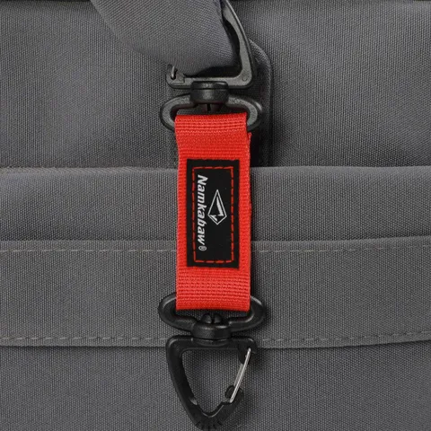 Portachiavi con Fettuccia Tattica da Esterno Moschettone Girevole Multifunzione Fibbia Sospesa per Zaino Anello con Clip in Nylon Militare