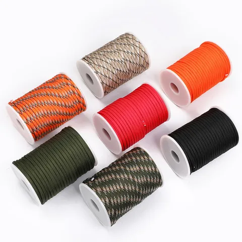 Rotolo di Paracord in Polipropilene Corda da Tenda da Campeggio all'Aperto Tessitura di Sopravvivenza Multicolore Durevole