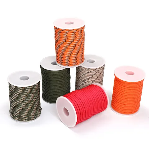 Rotolo di Paracord in Polipropilene Corda da Tenda da Campeggio all'Aperto Tessitura di Sopravvivenza Multicolore Durevole