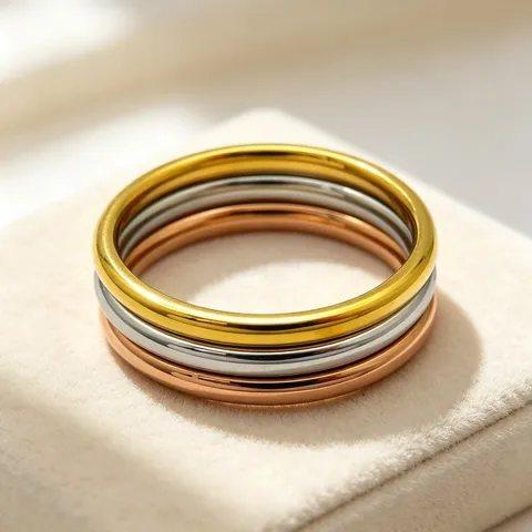 Minimalistische Boog Effen Ring Titaanstaal Stapelbare Ring Vingersieraden