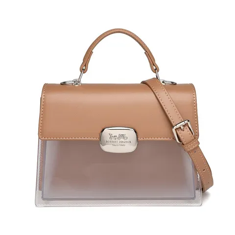 Nischen Design Casual Patchwork Klare Umhängetasche Mode Retro Transparente Gelee Handtasche Streetwear Kontrastnähte Schultertasche Für Damen
