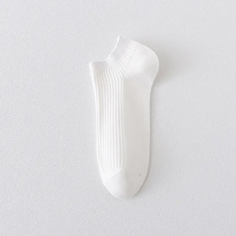 Chaussettes Courtes pour Hommes Été Minces Respirantes Coton Peigné Couleur Unie Affaires Casual Invisibles Chaussettes Bateau