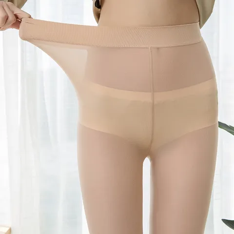 Women S Solid Color Matte Shaping Pantyhose High Elasticity Soft Footed Tights Seamless Breathable Slim Fit Daily Wear Pantyhose