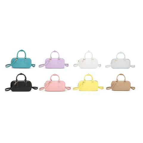 Bolso de Mano Boston de PVC Gelatina para Mujer Moda Color Sólido Impermeabile Bolso Bandolera Con Herrajes Metálicos para Uso Diario
