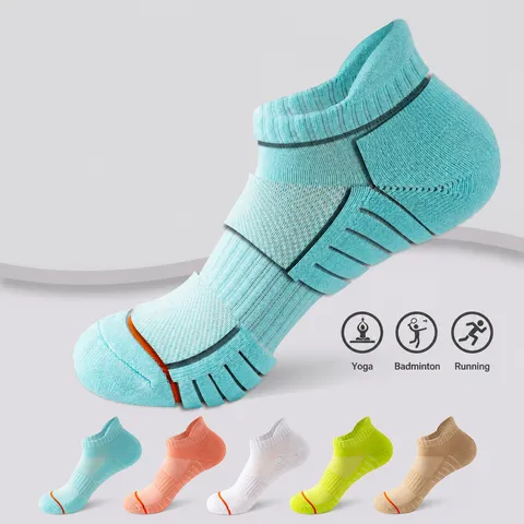 Professional Sports Running Socks Women Athletic Short Sock Breathable Sweat Absorbent Towel Bottom Badminton Socks