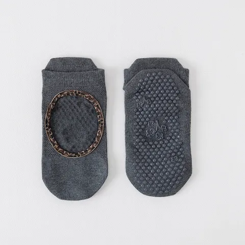 Chaussettes de Yoga Antidérapantes Professionnelles pour Femmes Chaussettes à Orteils Pilates Fitness Respirantes Coton Absorbant