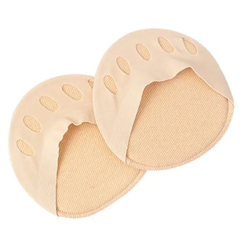 Chaussettes Invisibles à Cinq Orteils en Mélange de Coton pour Femmes Coussinets d'Avant-Pied Antidérapants Respirants Mince Pour Talons Hauts