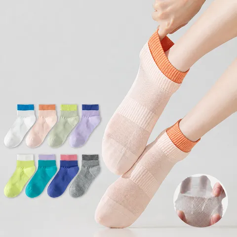 Women's Pure Cotton Short Socks Summer Breathable Deodorizing Sweat-Absorbing Sports Casual Short Tube Socks