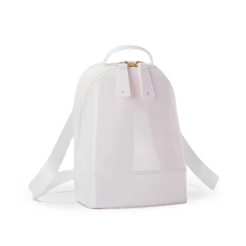 Women's Trendy PVC Mini Glossy Shell Backpack Chic Fashion Solid Color Small Shoulder Crossbody Coin Purse Handheld Bag