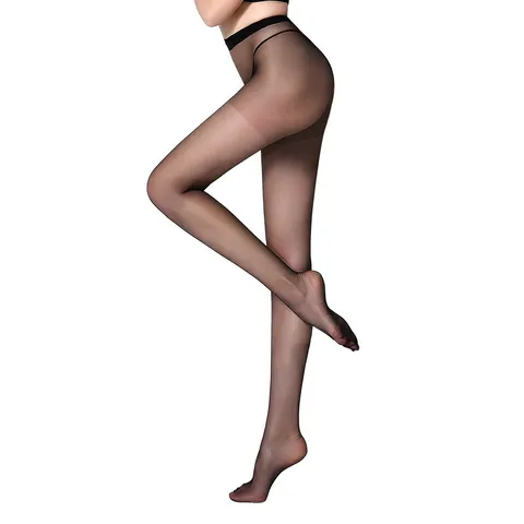Women 15D Ultra Thin Anti-Hook Pantyhose Durable Core-Spun Silk Tights Sexy Invisible High Waist Sheer Leggings For Daily