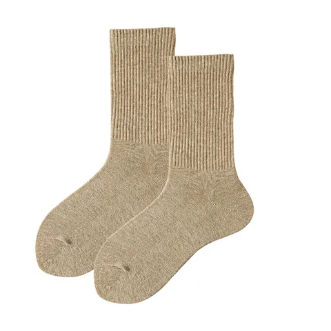 Women's Casual Solid Color Crew Socks Autumn And Winter Comfortable Breathable Long Cotton Socks Daily Wear Hosiery