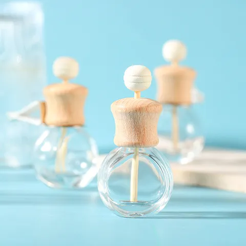 Car Air Vent Perfume Clip Glass Aromatherapy Bottle Cute Vehicle Interior Essential Oil Diffuser Ornament Car Accessories