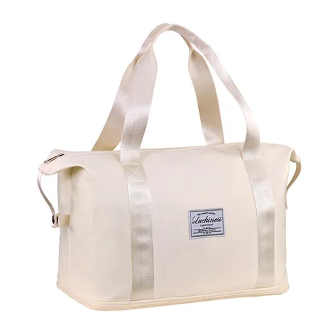 Große Kapazität Erweiterbare Reisetasche Wasserdicht Oxford Duffle Bag Mit Trocken-Nass-Trennung Trolley-Hülle Für Damen Herren Sporttasche