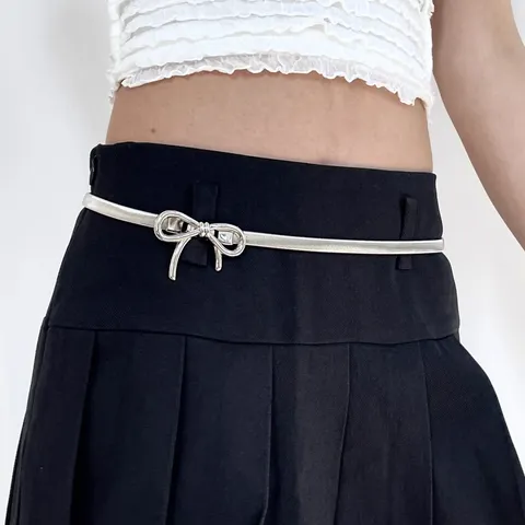 Minimalistiki Alusida Mesis apo Metalo me Aggrafa Fioru ke Elastiki Letti Zoni gia Gynaikes Moda Forema Panteloni Diakosmitiko Kosmima Mesis