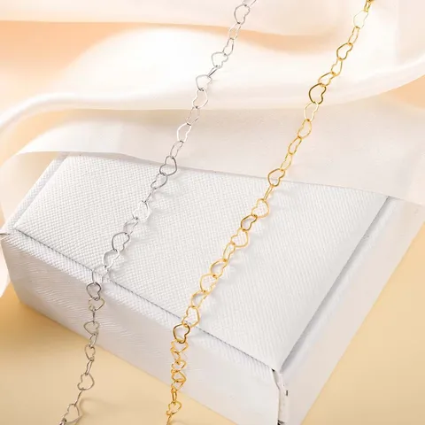 Modernes Minimalistisches Edelstahl Herz Gliederkette Armband Für Damen Verstellbares Hohlherz Kette 18K Vergoldeter Schmuck