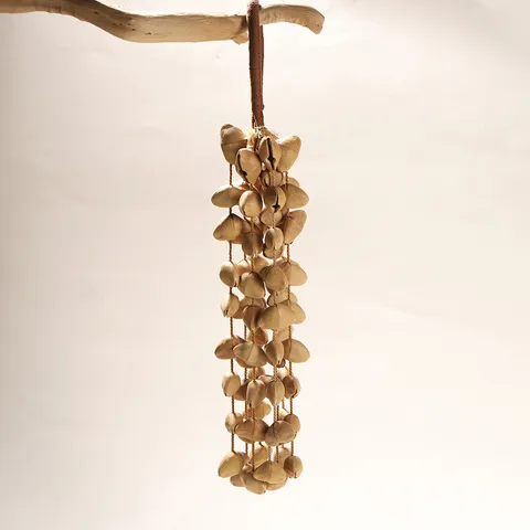 Carrillón de Mano de Cáscara de Nuez Natural Hecho a Mano Estilo Étnico Instrumento de Percusión para Acompañamiento de Danza Decoración Hogar