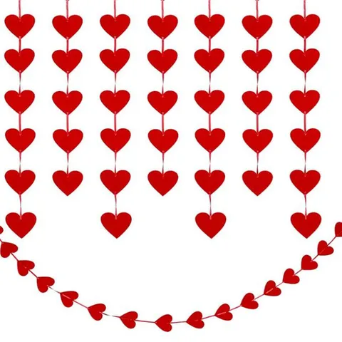 Striscione in Feltro a Forma di Cuore Romantico Ghirlanda I Love You per San Valentino Matrimonio Proposta di Matrimonio Decorazione Parete