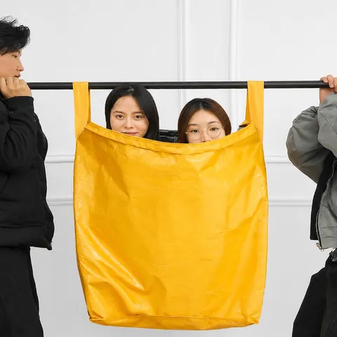 Large Capacity Moving Packing Storage Bag Waterproof Woven Fabric Quilt Clothes Organizer Bag Travel Luggage Bag