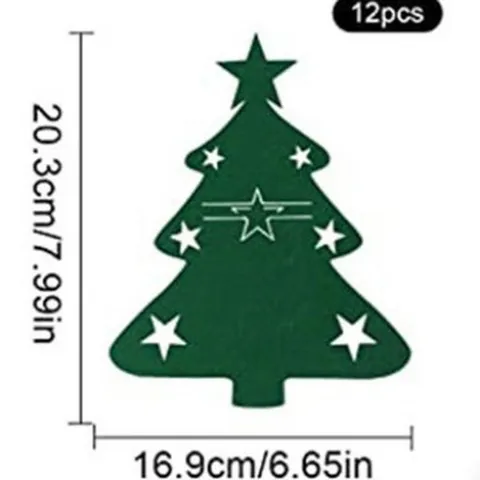 Christmas Halloween Felt Cutlery Holder Set Snowflake Christmas Tree Star Pumpkin Bat Pattern Festive Table Decoration Place Mat For Party Home Dining