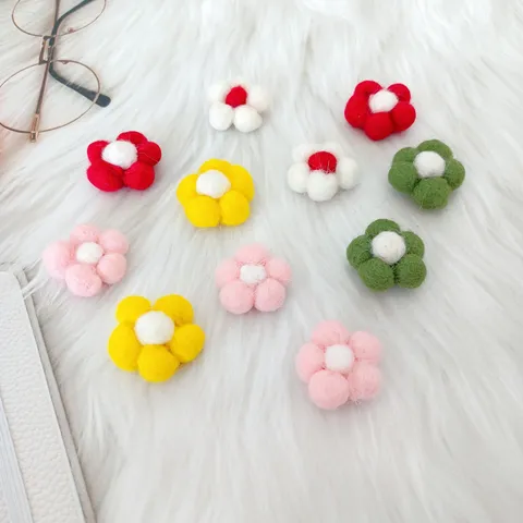 Handgemaakte Wolvilt 3D Bloem DIY Materiaal Voor Kerstkrans Haarklem Broche Accessoires Florale Naaldvilt Ambacht Ornament