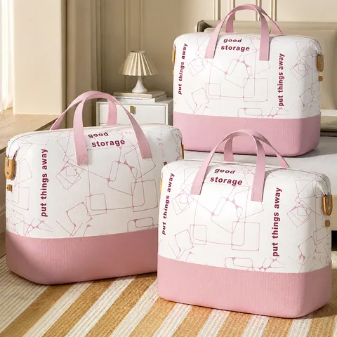 Large Capacity Non-Woven Storage Bag Waterproof Dustproof Moving Packing Bag Travel Clothes Quilt Organizer Tote Bag
