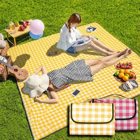 Waterproof Foldable Outdoor Picnic Mat Thickened Portable Camping Blanket Spring Outing Beach Mat For Camping Travel