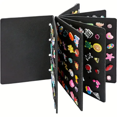 Felt Brooch Pin Organizer Display Hanging Holder Jewelry Storage Case Book For Enamel Pins Shoe Charms Collection Portable Display Case