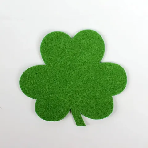 St. Patrick's Day Green Shamrock Felt Coasters Irish Party Decorations Shamrock Shape Table Mat For Home Party
