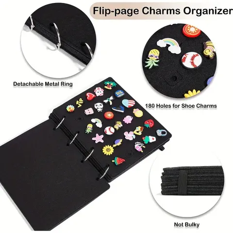 Felt Brooch Pin Organizer Display Hanging Holder Jewelry Storage Case Book For Enamel Pins Shoe Charms Collection Portable Display Case