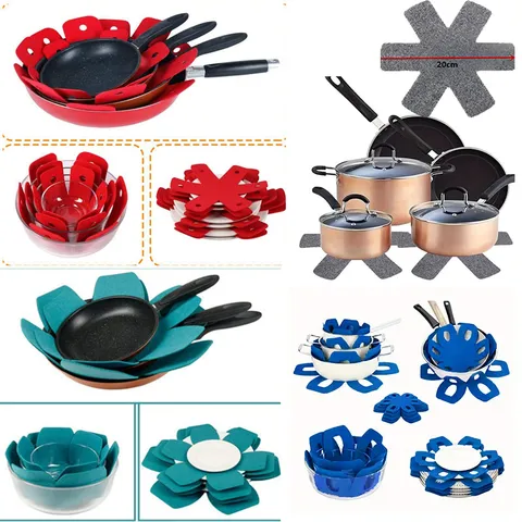 Protecteurs de Casseroles et Poêles en Feutre Coussinets de Séparation de Cuisine Antidérapants pour la Prévention des Rayures Séparateurs en Feutre Résistants à la Chaleur pour Plats et Bols de Cuisine