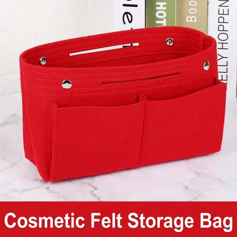 Filz Handtaschen Organizer Einsatz Faltbarer Taschenorganizer Mit Mehreren Taschen Kosmetiktasche Innentasche Kulturtasche
