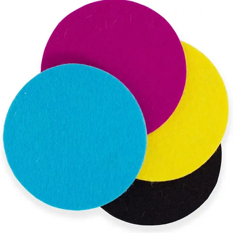 Round Polyester Felt Coasters Heat Resistant Non-Slip Absorbent Cup Mats For Home Kitchen Office Table Decor Daily Holiday Themed