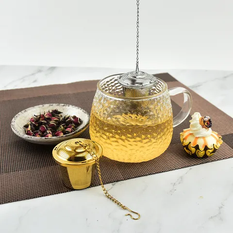 304 Stainless Steel Tea Infuser Mesh Tea Strainer Ball With Chain Hook For Loose Leaf Tea Filter Home Kitchen Teaware