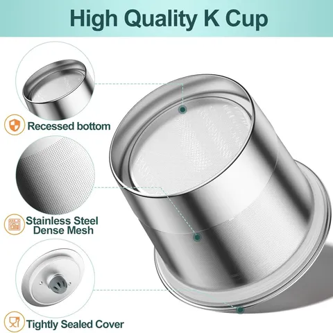 Reusable Stainless Steel Coffee Capsule Single Hole Refillable Coffee Filter Pod Compatible With Machine