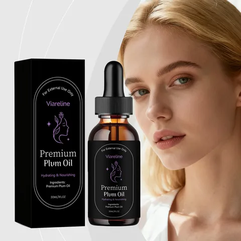 Olio di Prugna Idratante Olio Essenziale Viso Idratante Siero per la Cura della Pelle Nutriente e Levigante con Flacone Contagocce