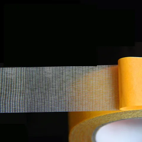 Heavy Duty Cloth Double Sided Tape High Viscosity Grid Fiber Adhesive For Carpet And Home Repair Mounting