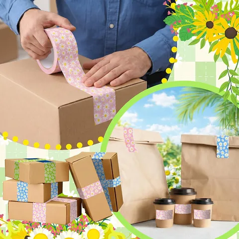 Dekoratives Packband Gänseblümchen Muster BOPP Klebeband Für DIY Handwerk Geschenkverpackung Und Bastelbox Dekoration