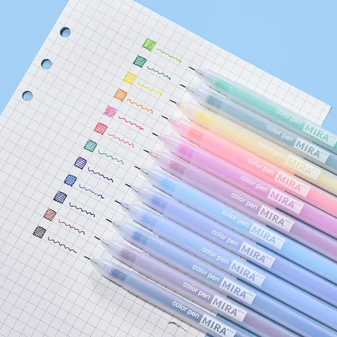 Minimalistischer Kunststoff Gelschreiber Feine Spitze Bunter Schreibstift Glatte Tinte Für Schüler Schule Büro Schreibwaren