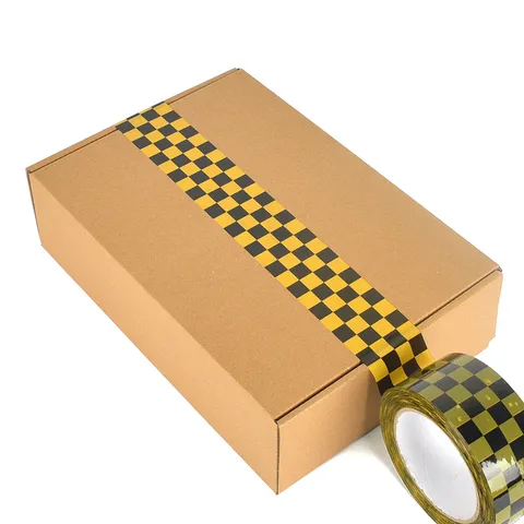 Minimalistisch Retro Schachbrettmuster Paketband BOPP Klebeband Dichtungsband Für DIY Handwerk Geschenkverpackung