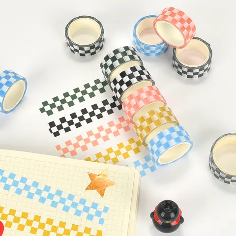 Schaakbord Washi Tape Set Geroosterd Plakband Voor DIY Scrapbooking Dagobert Planner Kantoor School Benodigdheden